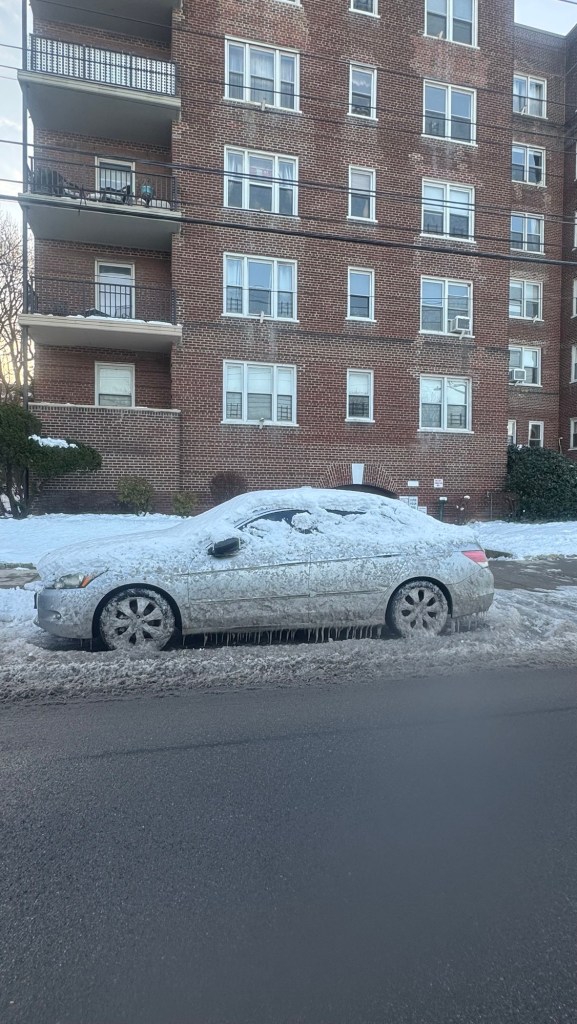 Auto congelado en Staten Island
